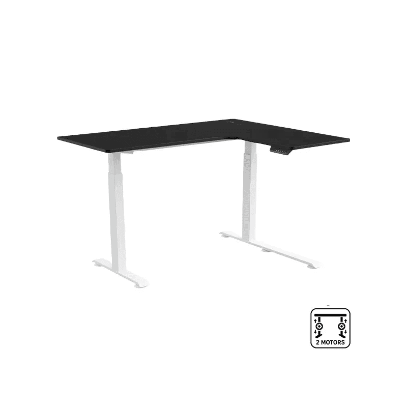NOVA T010 SHELF Blanc + NOVA CORNER TABLETOP 140x60cm